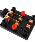 Double Pole Double Throw Knife Switch For Hands On Electricity Lab Safe Visual Two Circuit Disconnection Educational Teaching Tool And Practical Electrical Switchgear For Classroom Experiments, bakelite base, copper contacts