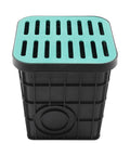 Heavy Duty Square Catch Basin With Grate For Yard Drainage 15.7 x 15.7 In Debris Basket Outdoor Lawn Patio Driveway Water