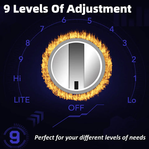 9 levels dial on 5 Piece Upgraded Gas Stove Knob Replacement Set Wb03x24818 Stainless Steel With D Shape Connector