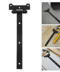 Heavy Duty T Shaped Door Hinge With Black Plastic Coating For Garden Gates And Barn Doors Quiet Slotted Bearing Hardware