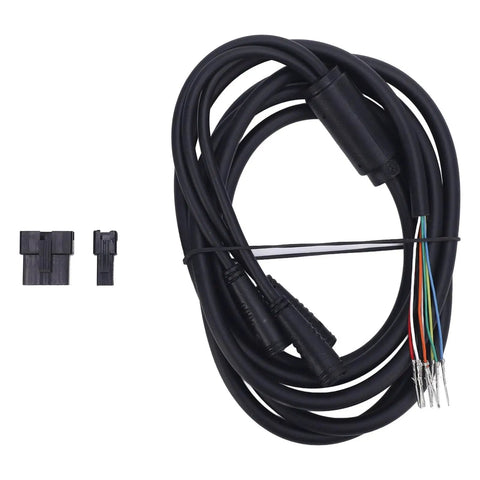 Black wiring harness for 52V 25A 1200W Electric Bike Controller Kit With LCD Display Aluminum Alloy Housing Dual Drive System Full Wiring Harness.