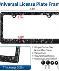 Fresh Dope Forged Carbon Fiber License Plate Frame Slick Real Carbon Tag Holder Cover For Your Ride with dimensions 12.4x6.3 inches.