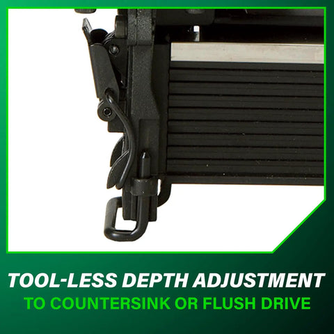 Wide Crown Pneumatic Stapler For Fast Framing And Lathing Projects Lightweight 16 Gauge Nailer tool-less depth adjustment