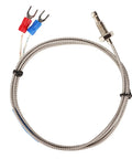Self Tuning PID Temperature Controller With Stainless Steel Probe And Microprocessor Power Supply For Food Processing Poultry Chemical And Industrial Plants 40A Pro Grade stainless probe cable