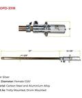 Air Operated Oil Pump for 55 Gallon Drums Three To One Ratio 14 LPM And 3 GPM Double Action Transfer Pump with dimensions