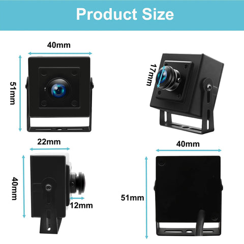 Dimensions of 5MP USB Camera With 180 Degree Fisheye Lens 1080P 30FPS Webcam Aptina MI5100 Sensor Wide Angle Security Camera
