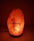 Himalayan Pink Salt Lamp With Dimmable Warm Glow Handcrafted Wooden Base Natural Crystal Rock Salt From Himalayan Foothills Soft Night Light