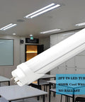 2 Foot LED Light Tube Replacement For T8 T10 T12 Fluorescent Lamps 8W 24 Inch 1120 Lumen 6500K Cool White Ballast Bypass with G13 Base.