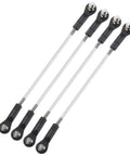 Adjustable RC Car Turnbuckles Camber Link Set 129-139mm Turnbuckle Rod Steering Servo Linkage With M3 Ball Head Rod Ends For Durable Aluminum RC Replacement Parts Built Tough And Crash Resistant, pack of 4 rods