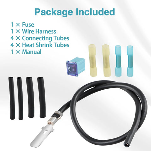 Fuel Pump Fuse Relocation Terminal Repair Kit With Extra Tubes And Harness For Ford F150 2009 2010 2011 2012 2013 2014 3.5L 3.7L 4.6L 5.0L 6.2L V6 V8 Replaces EL3Z14293A with components.