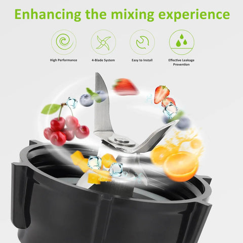 Replacement Ice Blade Kit With ABS Plastic Base And Two Rubber O Ring Gaskets For Most Blender Models, blades blending fruits