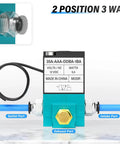 Front view of Two Way Three Port Pneumatic Valve With Beefed-Up High Frequency Operation For Fast Booster Control, 1/8 Inch NPT, DC 12V, 5.4W