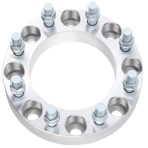 Silver 2Pcs 8x170 Wheel Spacers 1.5 Inch Thick with 125mm Hub Bore and 14x1.5 Thread Pitch, 8 Lug