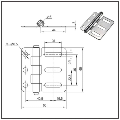 Stainless Steel Asymmetric Waist Hole Linkage Door Hinge For Industrial Equipment Cabinets And Heavy Duty Gates Built Like A Tank With Rock Solid Durability And Smooth Heavy Swinging Includes One Piece technical drawing with dimensions.