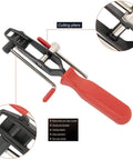 CV Boot Clamp Pliers Kit With Stainless Steel Construction showing close-up of pliers with red grip and cutting head details