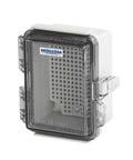 Rugged Outdoor Junction Box With IP67 Waterproof Rating And Hinged Transparent Cover, Stainless Steel Latch, 120x90x70mm