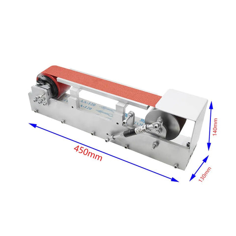 Badass 600W Brushless Water Cooling Belt Sander And Polisher Steel Frame Power Tool For Wood And Metal features a red sanding belt.