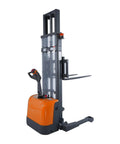 Tory 3300 Lb Capacity Electric Pallet Stacker With 130 Inch Lift Height And Adjustable Forks, Heavy Duty Walkie Forklift With Gel Battery.