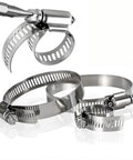 All In One Heavy Duty Stainless Steel Hose Clamp Kit With 24 Adjustable Worm Gear Clamps One Quarter Inch To Three Inches 6 To 76mm