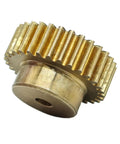 0.7 Module Brass Spur Gear 100 Teeth With Step Shaft 3mm Bore Straight Teeth Mechanical Transmission Gear Copper Gear