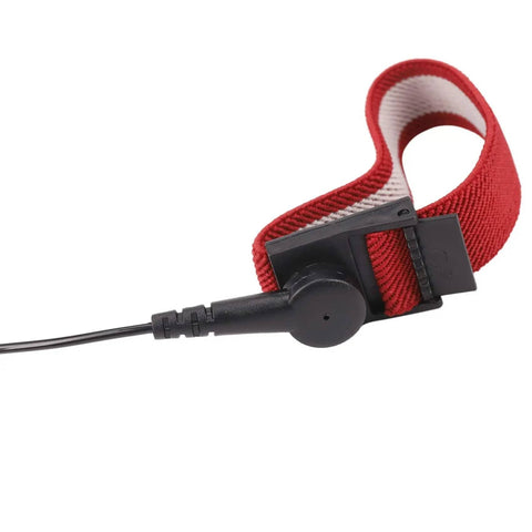 Anti Static ESD Grounding Wrist Strap Adjustable Antistatic Bracelet For Electronics Assembly, wine red adjustable loop