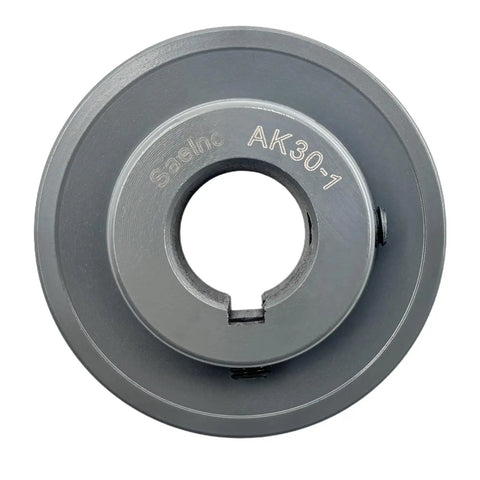 Cast Iron V Belt Pulley With One Groove, 1 Inch Bore And 3.05 Inch OD, Motor Pulley For A 3L And 4L V Belts, Includes Quarter By Eighth Keyseat, AK301 Style Pulley