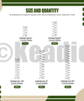 Mini Stainless Steel Extension Springs Kit 100 Piece Multipack With 8mm Outer Diameter Displaying Size and Quantity Details
