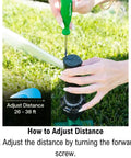 Adjusting the Heavy Duty Gear Drive Rotor Sprinkler On Robust Green Stake With 40 To 360 Degree Adjustable Pattern And 26 To 38 Foot Spray Reach.