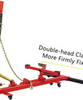 KT 255 Auto Body Puller Frame Straightener Kit with 5 Ton Air Jack, featuring double-head clamps for firm fixation.