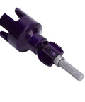 LiebeWH Integrated Pipe Threading Tool With Dual Function Design For Cutting Precis Accurate Threads On 1/2 And 3/4 Inch Pipes Using Standard Electric Drill, purple metal cutter.