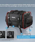 Expandable Motorcycle Tail Bag 60L Waterproof All Weather Travel Luggage For Trunk Rack With Sissy Bar Straps Rain Cover And Large Capacity