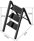 Smooth Operator Electric Attic Ladder With Remote Control And Heavy Duty Handrail, shown from the side displaying dimensions.