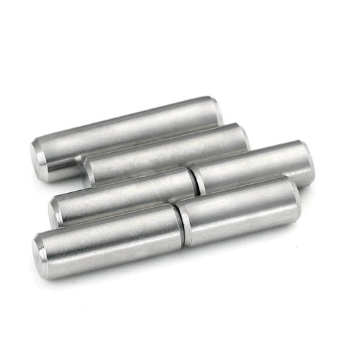 304 Stainless Steel Cylindrical Pin Locating Dowel Set, 12 mm Diameter, 4 to 100 mm Length Range, solid shaft rods in view