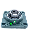 Heavy Duty Pillow Block Bearing UCF208-24 1-1/2 Inch Bore with cast iron housing and chrome steel ball bearing square flange