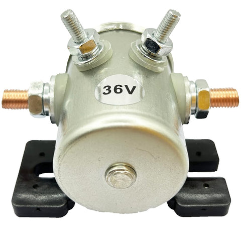 36V EZGO Solenoid Relay Kit For EZGO Electric Golf Cart, 70 Series Continuous Duty with flat mount bracket and copper terminals