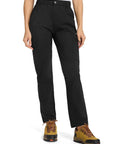 Women's Go-To Hiking Cargo Pants With 6 Pockets Lightweight Water Resistant Quick-Dry 4-Way Stretch Stain-Resistant Built For Fishing Camping Travel And Work Black Large, full front view