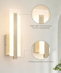 Tipace Hardwired Antique Bronze Modern LED Wall Sconce Indoor Wall Light with acrylic lampshade and bronze base.