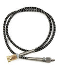 4500 PSI DN2 Microbore Hose 36 Inch Long Fast Fill Quick Connect Air Hand Pump Charging Includes Black Strain Relief Stainless Male Female Steel Ends coiled