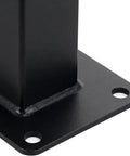 Hella Sturdy Heavy Duty 45 Degree Corner Brace Bracket 12 Pack Galvanized Steel Angle Support Connector For Wood Post Beam DIY Deck Fence And Backyard Upgrade Kit black steel base with square post mount