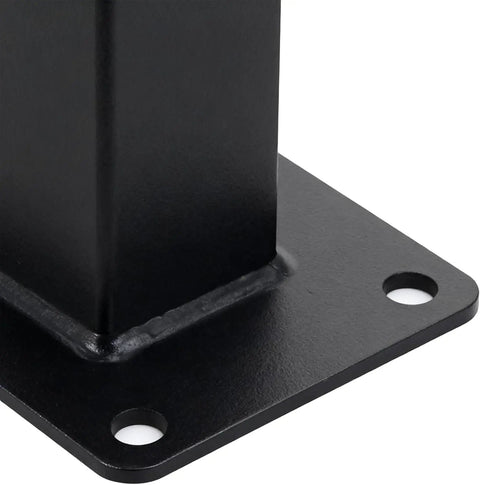 Hella Sturdy Heavy Duty 45 Degree Corner Brace Bracket 12 Pack Galvanized Steel Angle Support Connector For Wood Post Beam DIY Deck Fence And Backyard Upgrade Kit black steel base with square post mount