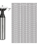 One dovetail milling cutter with 20x45 HSS marking; high-speed steel CNC router bit for slotting.