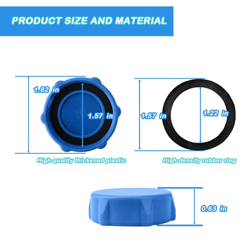 Heavy Duty Drain Valve Cap Replacement For Bestway And Coleman Above Ground Pools Blue 2 Pack size and material details