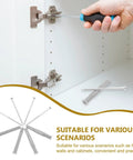 20 Pack Self Drilling Drywall Anchors Kit With Hollow Wall Fasteners For Heavy Load Mounts Perfect For Shelves Frames And More In One Easy To Use Set Includes Screws And Plugs. Self-drilling anchor and screw set for cabinet hinge mounting in drywall