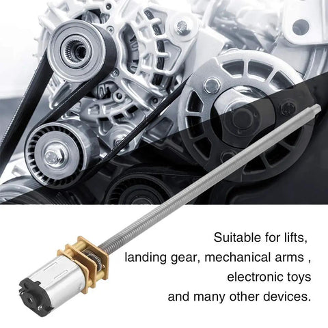 Beefy Torque Low Noise Micro Gear Motor With M4x100mm Threaded Output Shaft For DIY Robot Cars And Mechanical Arms Prime Precision Motor For Robotics Projects And Automation, metal gear motor