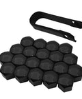 20 Pack Lug Nut Covers 21mm Bolt Caps With Removal Tool Hexagonal Plastic Dustproof Wheel Nut Rim Covers Universal Fit