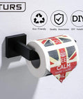 16 Inch 4 Piece Bathroom Hardware Set Dope Black And Brushed Gold Stainless Steel Wall Mounted Toilet Paper Holder