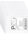 600 Pack Self Adhesive Packing Slip Pouch And Shipping Label Sleeves With Heavy Duty Grip For Your Daily Hustle And Smooth Office Organization No Sweat Document Sleeves stacked in a clear arrangement, displaying waterproof material.