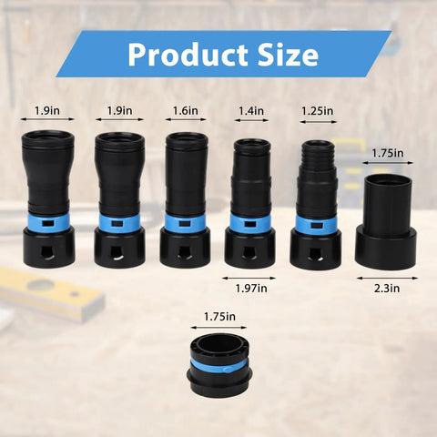 Adapters for Workhorse 20 Foot Wet Dry Shop Vac Hose With 6 Adapters For Universal Dust Collection Rigid Vacuum Hose.