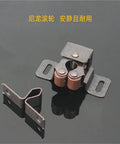 Double Roller Cabinet Door Catch Ball Latch in Copper Tone with Prong, 34 by 32 mm, 13 mm Projection, Soft Cushioned Contact