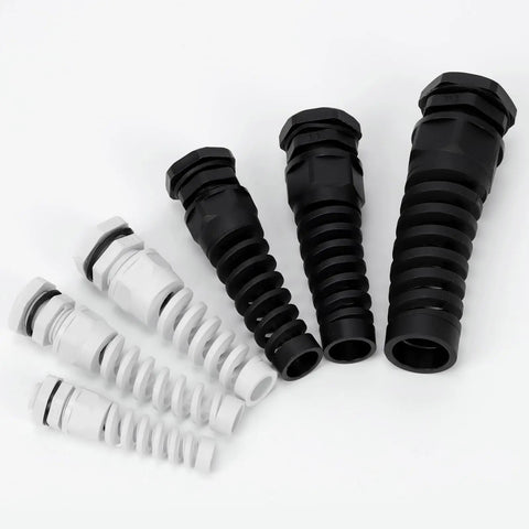 22 Piece Cable Gland Kit For Electrical Installations With PG7, PG9, PG11, PG13.5, PG16, And PG21, white and black glands